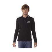 Klassieke Polo Shirt voor Mannen Emporio Armani EA7 , Black , Heren