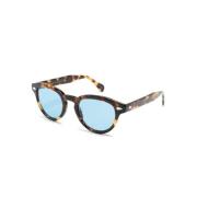 Klassieke Havana Blauwe Zonnebril Moscot , Multicolor , Heren