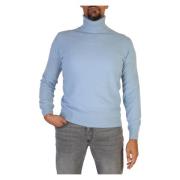 100% Cashmere Sweater Herfst/Winter Mannen Cashmere Company , Blue , H...