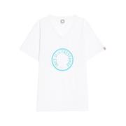 Witte V-hals T-shirt met print Ines De La Fressange Paris , White , Da...