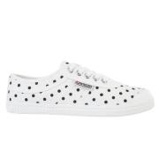 Polka Dot Canvas Sneakers Kawasaki , White , Dames