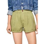 Chinos Stijl Shorts met Dubbele Knoopsluiting Pepe Jeans , Green , Dam...