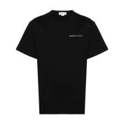 Zwart Geborduurd Logo T-shirts en Polos Alexander McQueen , Black , He...
