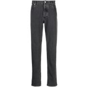 Houtskoolgrijze Slim-Fit Katoenen Jeans Brunello Cucinelli , Gray , He...