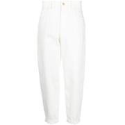 Roomwit Tapered Tailored Broek Brunello Cucinelli , White , Dames