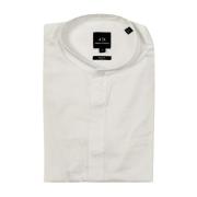 Witte Popeline Overhemd met Mandarin Kraag Armani Exchange , White , H...