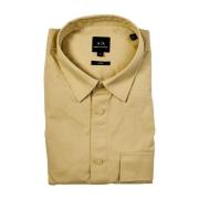 Beige Overhemd met Losse Pasvorm Armani Exchange , Beige , Heren