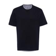 Zwarte T-shirts & Polos Ss24 Brunello Cucinelli , Black , Heren