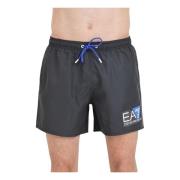 Zwarte zee kleding shorts met logo print Emporio Armani EA7 , Black , ...