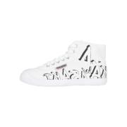 Graffiti Canvas Boot Wit Kawasaki , White , Dames