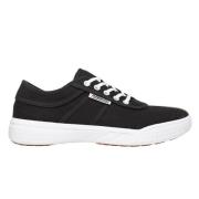 Canvas Sneakers Lichtgewicht Elastische Zool Kawasaki , Black , Heren