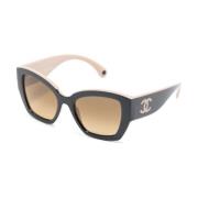 Ch6058 C534M2 Sunglasses Chanel , Black , Dames