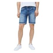 Stretch Denim Shorts Bermuda Stijl Pepe Jeans , Blue , Heren