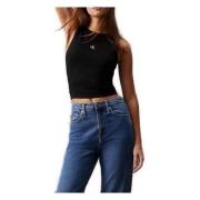 Milano Top Lente/Zomer Collectie Calvin Klein Jeans , Black , Dames
