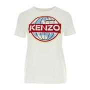 Klassiek Wit Katoenen T-shirt Kenzo , White , Dames