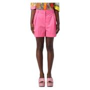 Stijlvolle Bermuda Shorts voor Zomerse Dagen Moschino , Pink , Dames
