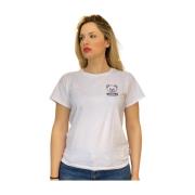 Casual Katoenen T-shirt Moschino , White , Dames