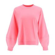 Puff Sleeves Sweatshirt Ganni , Pink , Dames
