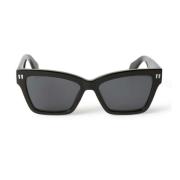 Cincinnati Cat-Eye Zonnebril Off White , Black , Unisex