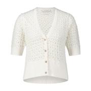 Kortemouw-Cardigan met Versierde Knopen Rich & Royal , White , Dames