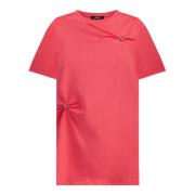 Koraalrode T-shirt en Polo Set Twinset , Red , Dames