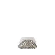 Strass Silver Vegan Clutch Tas THEMOIRè , Gray , Dames