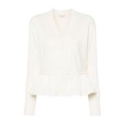 Stijlvol Gebreid Vest Moncler , White , Dames