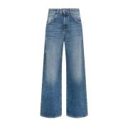 Poppy Wide-Leg Jeans Blauw Denim Icon Denim , Blue , Dames