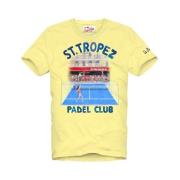 Padel Print Katoenen T-Shirt Saint Barth , Yellow , Heren