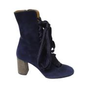 Pre-owned Suede boots Chloé Pre-owned , Blue , Dames