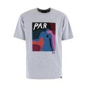 Lichtgrijze T-shirt met borstprint by Parra , Gray , Heren