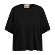Oversized T-shirt met bedrukt logo Plan C , Black , Dames