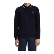 Heren Polo Dubbele Streep Fred Perry , Black , Heren