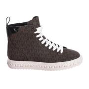 Grove Leren High Top Sneaker Michael Kors , Brown , Dames