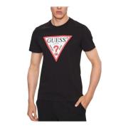 Zwart T-shirt met reguliere pasvorm Guess , Black , Heren