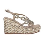 Beige Casual Dames Sandalen Alma EN Pena , Beige , Dames