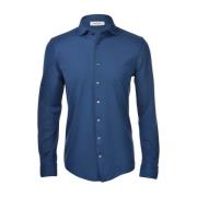 Blauw Casual Katoenen Overhemd Gran Sasso , Blue , Heren