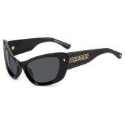 Black/Grey Sunglasses D2 0118/S Dsquared2 , Black , Dames