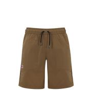 Nylon Elastische Taille Shorts Bruin K-Way , Brown , Heren
