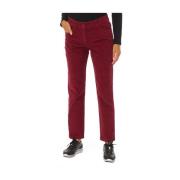 Bordeaux Lange Broek met Geribbelde Zoom Napapijri , Red , Heren