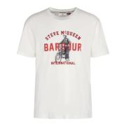 Speedway T-Shirt Whisper White Barbour , White , Heren