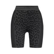 Zwarte Jacquard Seamless Shorts Ganni , Black , Dames