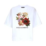 Paillet T-shirt Dolce & Gabbana , White , Dames