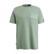 Korte Mouw Regular Fit T-shirt Cast Iron , Green , Heren