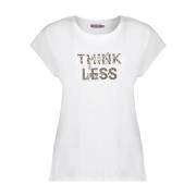 Casual Think Less T-shirt Geisha , White , Dames