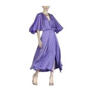 Lange jurk met ketting Simona Corsellini , Purple , Dames