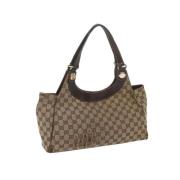 Pre-owned Canvas gucci-bags Gucci Vintage , Beige , Dames