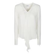 Asymmetrische Viscose Blouse Dondup , White , Dames