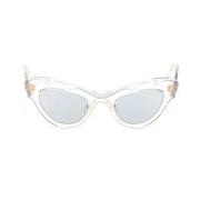 Pre-owned Plastic sunglasses Miu Miu Pre-owned , White , Dames
