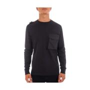 Moderne Sweatshirt Style Mas8387 M428 Ma.strum , Black , Heren